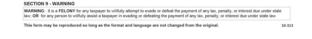 Photo of Arkansas Bill of Sale Form section
