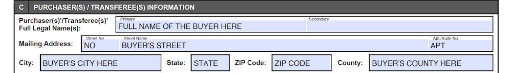 Photo of Georgia Bill of Sale Form section