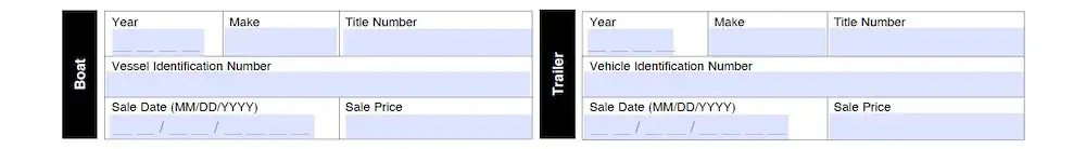 Missouri Bill of Sale Form section